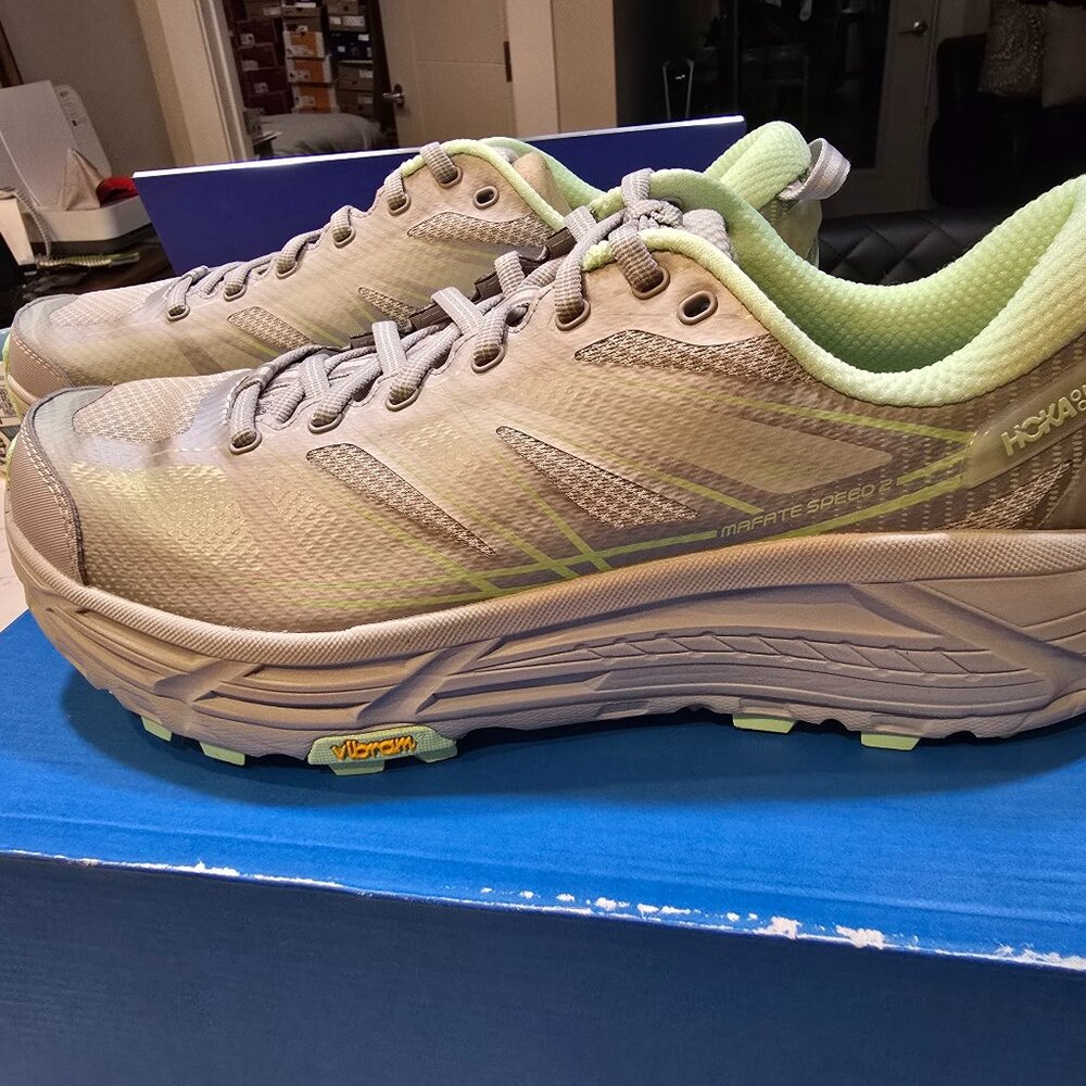 Size 10 Hoka One One U Mafate Speed 2 Mercury Harbor Mist 1126851-MHMS NEW